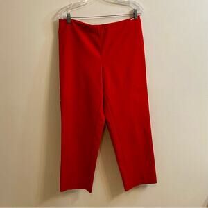 St. John Yellow Label Red Capri Pants High Waisted Women’s 10 Made in the USA